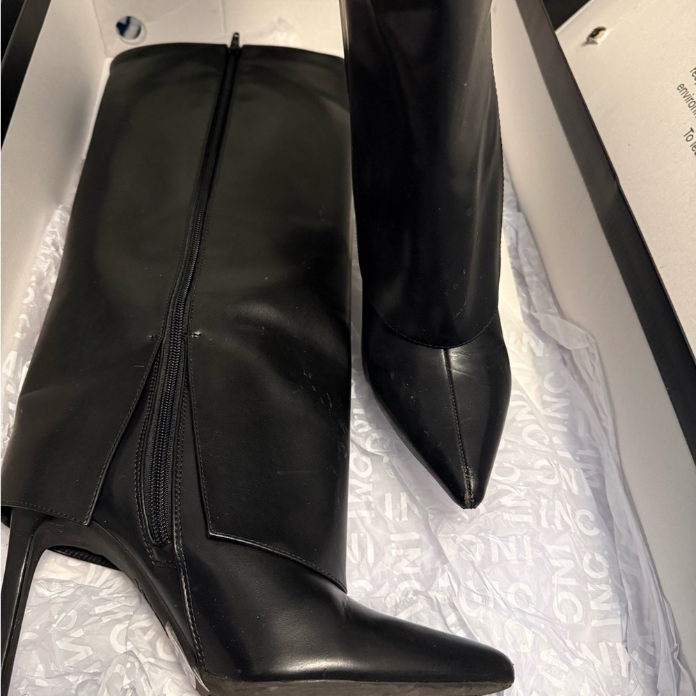 Macy's Sleek Black Heeled Boots